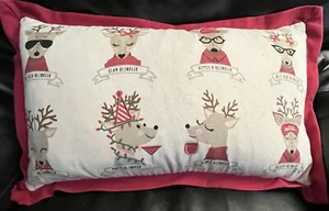 Reindeer’s Pillow By Isaac Mizrani Christmas Pillow - Picture 1 of 6