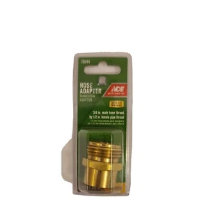 Ace Male Hose to Female Pipe Adapter 3/4"x1/2" 70544 Solid Brass - Picture 1 of 9