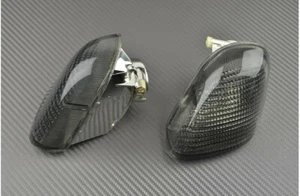 Pair of Black Smoke Rear Turn Signals KAWASAKI ZZR 1100 / ZX11 ZXT10D 1993-2001 - Picture 1 of 3