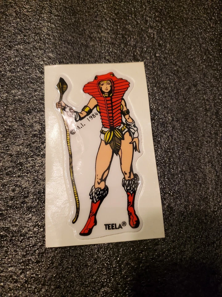 Pegatina hinchada vintage Masters of the Universe Teela  Foto 1 de 1