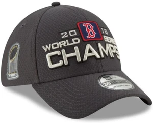 Boston Red Sox New Era 39THIRTY 2018 World Series Champs Honeycomb Flex Fit Hat - Picture 1 of 4