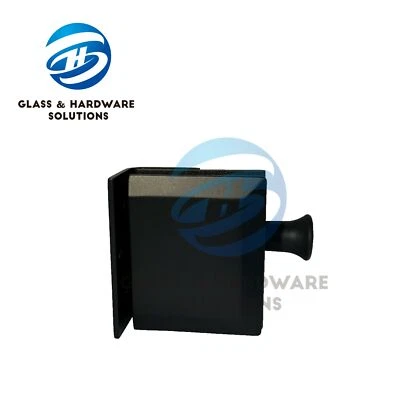12mm Frameless Pool Latch Glass to Wall or Square Post Mirror Satin Matt Black - image 1 of 4
