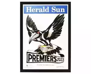 2023 AFL HERALD SUN COLLINGWOOD MAGPIES PREMIERSHIP POSTER LIMITED EDITION. - Bild 1 von 1