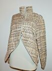 Nwt Women's Romeo & Juliet Couture Tweed Boucle Jacket W/Zipper Sequins Sz M