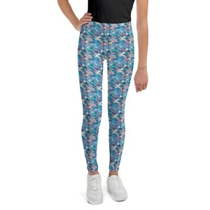 Mermaid Scales Youth Leggings - Picture 1 of 30