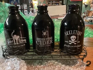 Yankee Candle Halloween Tea Light Set 3 Bottles Tea Lights Stands apothocary - Picture 1 of 2