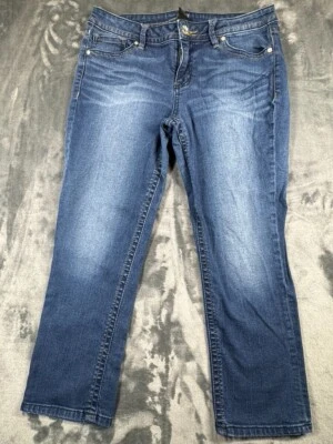 A.N.A A New Approach Cropped Jeans Women's Size 30/10 Blue Low Rise Dark Wash - Image 1 of 4