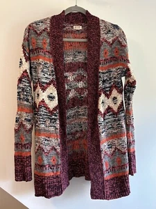 Mossimo Supply Co - Women’s Size Small Colorful Open Front Knit Cardigan  - Picture 1 of 5