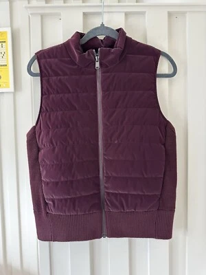 Athleta Womens Hanover Puffer Hybrid Vest Gilet Jacket Red Cabernet Medium $199 - Image 1 of 4