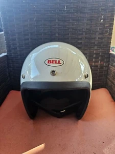 Vintage 1971 Bell RT Motorcycle Helmet White USA 7 1/8 57 With Box Pre Owned - Bild 1 von 19