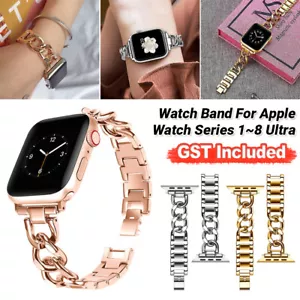 NEWMetal Strap Band For Apple Watch Series 8 7 6 5 4 3 2 1Women Stainless Steel - Picture 1 of 18