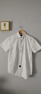 Cactus shirts for Men's Size Small Short Sleeves White Black Slim Fit New  - Image 1 of 4