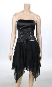 Jessica McClintock Vintage 90s 00s Y2K Black Strapless Prom Party Dress sz 6 - Picture 1 of 3