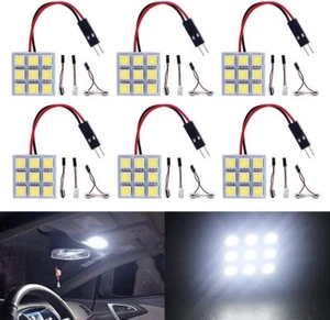 Everbrightt 6-Pack Cool White 5050 9SMD Led Panel Dome Light Auto Car Reading... - Picture 1 of 8