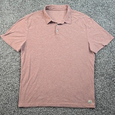Vuori Strato Tech Polo Shirt Men’s Large Red Brick V188 Short Sleeve Performance - Image 1 of 4