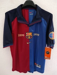 FC BARCELONA 1998-1999 BNWT Centenary T-shirt Shirt Jersey Jersey Jersey S - Picture 1 of 8