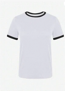 LOGO Principles Knit Tee with Cuff Sleeve in white Size M - Picture 1 of 3