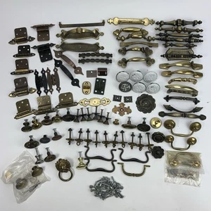 Huge 100+ Lot of Vintage Door Hinge Hardware Drawer Cabinet Pull Lion Knocker - Picture 1 of 24
