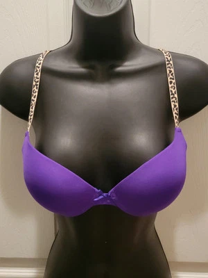 Sujetador elevador convertible Juniors' SO - Talla: 36B - Púrpura/Leopardo - Estilo: S1311200 Foto 1 de 4