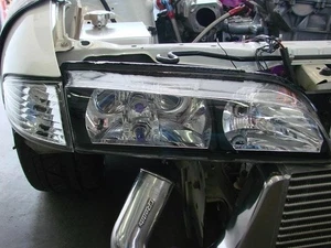 S14 Zenki Clear Headlight Lenses Silvia Bumper Intercooler Hood Wing Usdm - Imagen 1 de 7