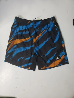 Adidas сетки с подкладкой плавки на шнурке талии мужской большой оранжевый синий L - Изображение 1 из 4