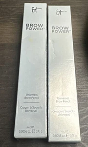 2X IT COSMETICS BROW POWER UNIVERSAL TAUPE EYEBROW PENCIL 0.16g each NEW - Picture 1 of 1