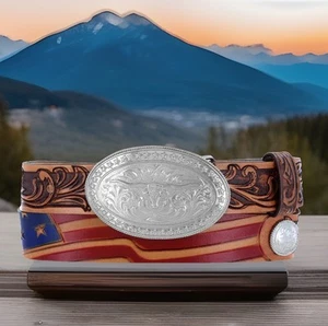 Tony Lama Belt Kids GREAT AMERICAN Made In USA 🇺🇸 Size 28 NWT C60204 List $46 - Picture 1 of 4