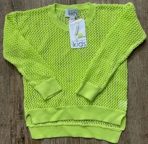 Autumn Cashmere Girls Peace Cotton Sweater Green 4/5 - Picture 1 of 2