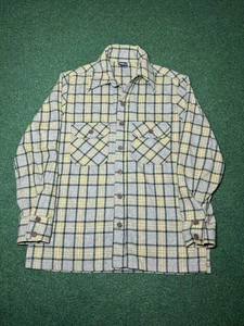 Vintage 70s Gatsby USA Robert Bruce Wool Plaid Medium Button Up Flannel Shirt  - Bild 1 von 7