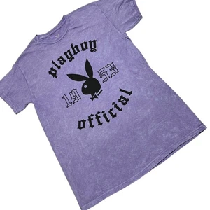 Playboy Size M Lavender 1953 Official Bunny Logo Graphic Print Tee T-Shirt NEW - Picture 1 of 5