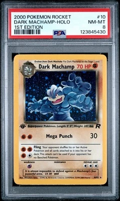 DARK MACHAMP Pokémon Team Rocket 1st Edition Holo 10/82 - PSA 8 -430 - Image 1 of 2