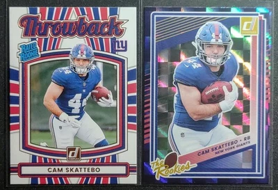 2025 Panini Donruss Cam Skattebo Rookie The Rookies Throwback (2) *See Pictures* - Image 1 of 4