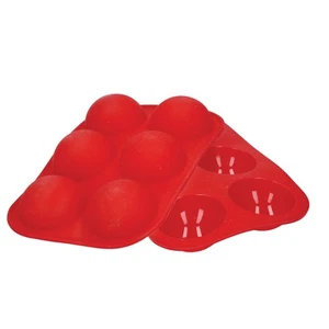 KitchenCraft 6 Hole Soft Silicone Non-Stick Hot or Cold Chocolate Bombs/Moulds - Picture 1 of 18
