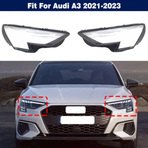 Both Side Headlight Clear Lens Cover Housing + Sealant For Audi A3 2021-2023 - Bild 1 von 14