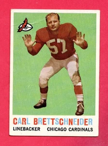 1959 Topps Football # 81 e Carl Brettschneider Low Grade - Bild 1 von 1