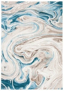 Contemporary Transitional Abstract Sculptured Blue Area Rug *FREE SHIPPING* - Picture 1 of 12
