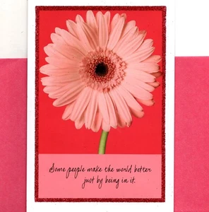 Happy Valentine's Day Special Person Pink Daisy Daisies Theme Hallmark Card - Picture 1 of 3