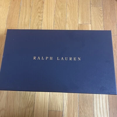 Ralph Lauren Auténtica Caja Azul Marino 14x8x5” Con Papel de Pañuelo, Usada, Ver Fotos Foto 1 de 4