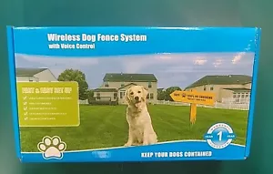 Wireless Dog Fence System, With Voice Control. Waterproof/Rechargeable Receiver - Picture 1 of 7