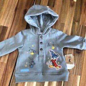 Disney Baby Infant Hooded Sweatshirt Sorcerer Mickey Mouse 3-6 Month - NWT