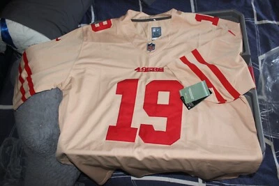 Rare " Gold" Nike On Field #19 Deebo Samuel 49ers Jersey NWT Size 2XL  XXL - Image 1 of 4