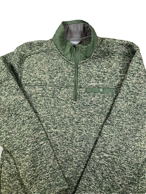 EDDIE BAUER Verde Musgo LS Pullover Forrado de Vellón Cuarto Cremallera Para Hombre Talla M Chaqueta Foto 1 de 4