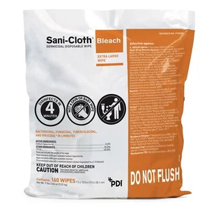 Sani-Cloth Bleach Surface Disinfectant Cleaner Refill 160 Ct - Picture 1 of 1