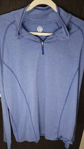 REI Co-Op Men's XL Quarter 1/4 Zip Tech Long Sleeve Shirt Base Layer Blue - Picture 1 of 11