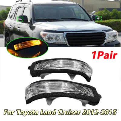 1 par de luces de giro LED de espejo retrovisor para Toyota Land Cruiser 2012-2015 Foto 1 de 4