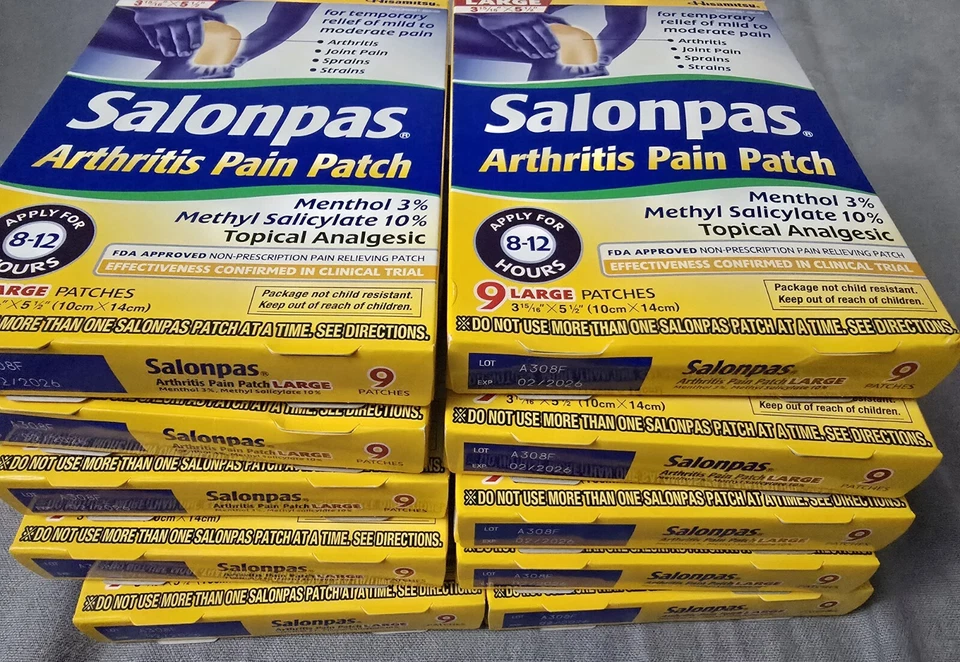 SALE! Salonpas Arthritis Pain Patch Topical Analgesic -90 LARGE PATCHES - Image 1 of 3