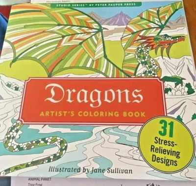 Dragons Adult Coloring Book - (R) - Image 1 of 4