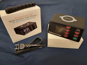100W 8-Port with Wireless Multiple Usb Charging Station LED Display - Model X9 - Picture 1 of 3