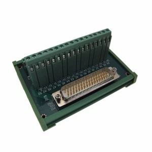 DB50 Male Signals Breakout Board Screw terminals vertical 180 Din Rail Mount - Bild 1 von 2