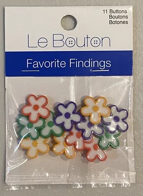 Le Bouton Favorite Findings Rainbow Daisy Dots buttons #B010 - Image 1 of 2